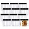 12 Pieces 8oz Plastic Jars with Lids, Clear Plastic Slime Containers Plastic Round Storage Jars Container Wide Opening Storage Jars for Kitchen, Home, Crafts Storage